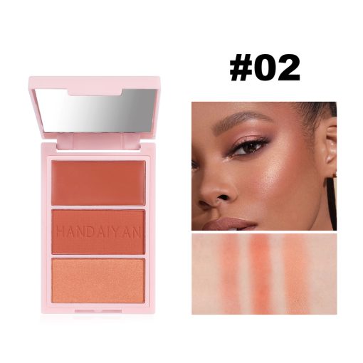HANDAIYAN Cheek Blush 3D Trio Palette - Image 5