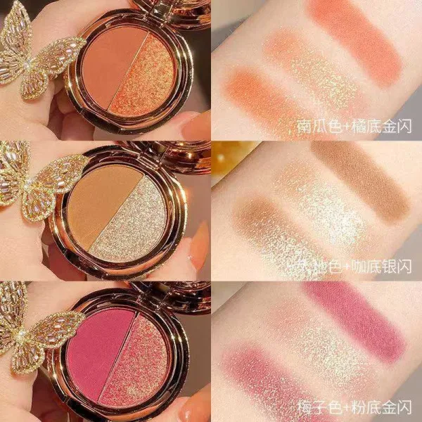 Meibaoge 2 Colors Eye Shadow - Image 2