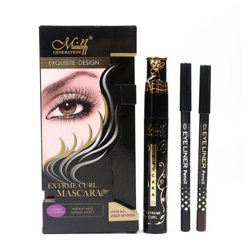 M.N Menow Extreme Curl Thick Mascara With 2 Free Eyeliner Pencils