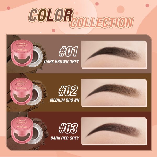 PINKFLASH PF-E22 2 in 1 Duo Effect Eyebrow Cream and Powder - Image 2