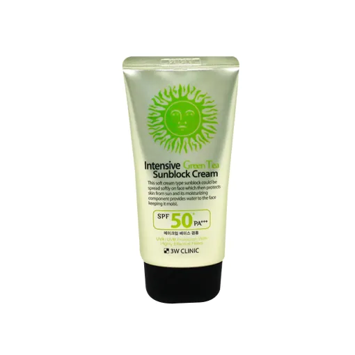 3W Clinic Intensive Green Tea Sunblock Cream SPF 50+PA+++ (70ml)