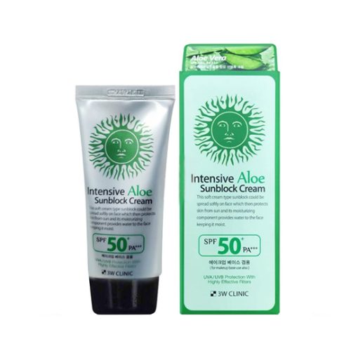 3W Clinic Intensive Aloe Sunblock Cream SPF 50+ PA+++