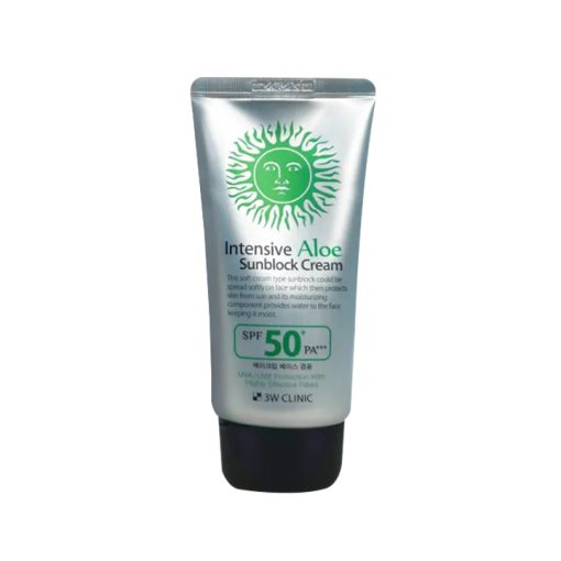 3W Clinic Intensive Aloe Sunblock Cream SPF 50+ PA+++ - Image 2