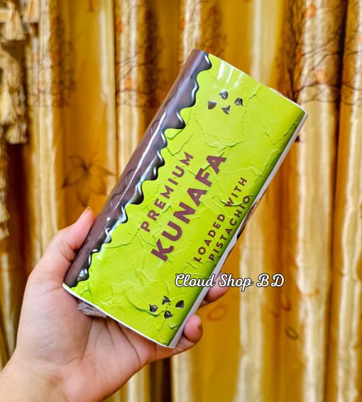 Dubai Kunafa Chocolate Bar Loaded with Real Pistachio