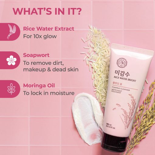 The Face Shop Rice Water Bright Cleansing Foam - 150ml - Image 2