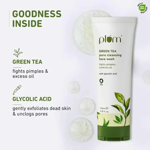 Plum Green Tea Pore Cleansing Face Wash - 100ml - Image 2