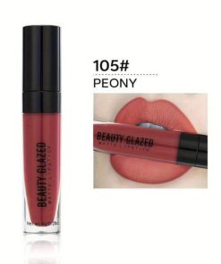 BEAUTY GLAZED Round Liquid Matte Lipstick - 105# Peony