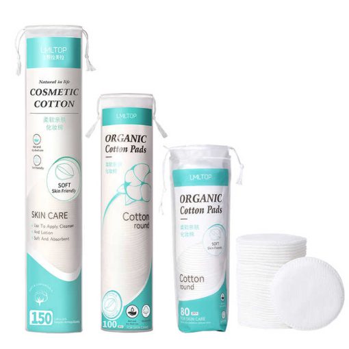 LMLTOP Organic Cotton Pads - 80pcs