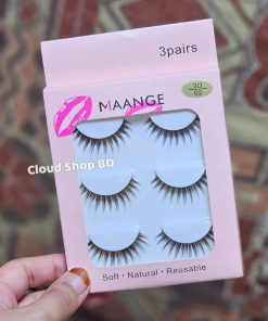 MAANGE 3D False Eyelashes 3 Pair Set - #02