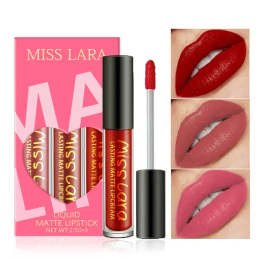 MISS LARA 3 Pcs Liquid Lipstick Set