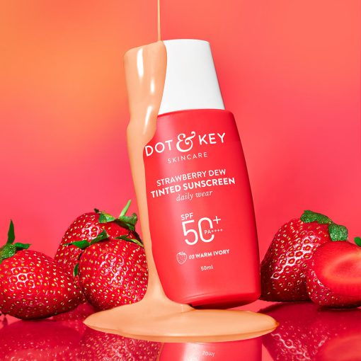 DOT & KEY Strawberry Dew Tinted Sunscreen SPF 50+ PA++++ (50ml) - Image 2