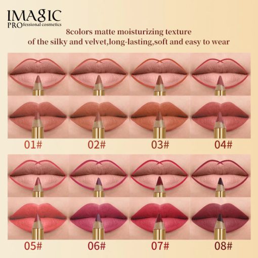 IMAGIC 08 Color Matte Lip Liner Set - Image 2