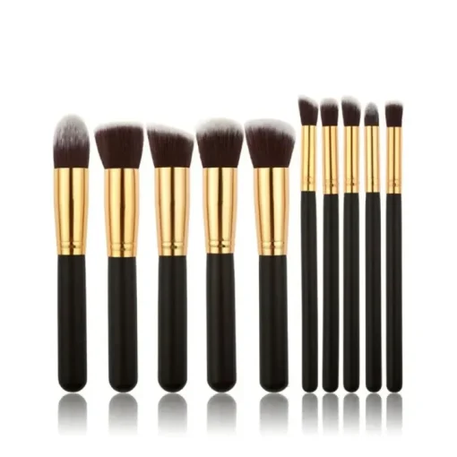 Kabuki 10Pcs Brush Set - Black