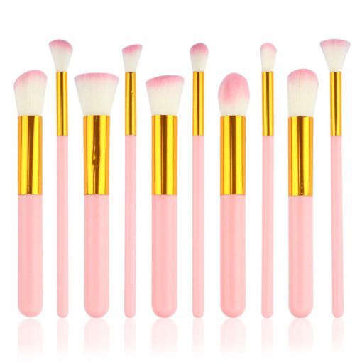 Kabuki 10Pcs Brush Set - Pink 