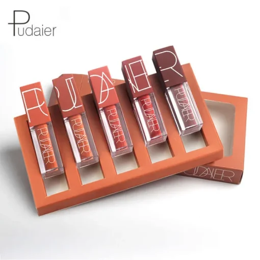 Pudaier 5 Pure Color Liquid Matte Lipstick Set