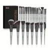 MAANGE 25 Pieces Professional Makeup Brush Set - Black