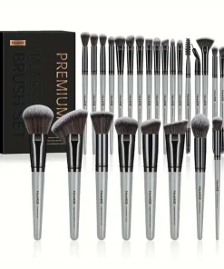 MAANGE 25 Pieces Professional Makeup Brush Set - Black