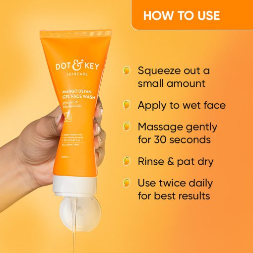 DOT & KEY Mango Detan Gel Face Wash - 100ml - Image 5