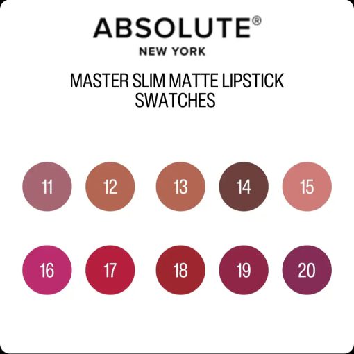 ABSOLUTE NEW YORK Master Slim Matte Lipstick - Image 2