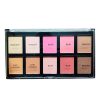 Chanlanya 10 Color Highlighter, Blush, Contour And Bronzer Palette