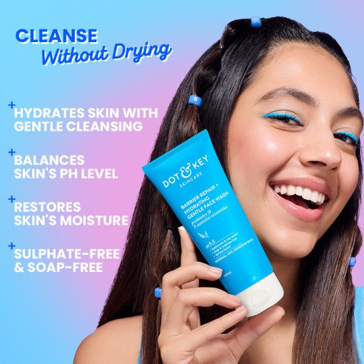 DOT & KEY Barrier Repair Gentle Hydrating Face Wash - 100ml - Image 4