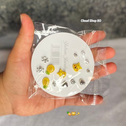 Fashionable & Cute 7 Pair Earrings Set - Image 2