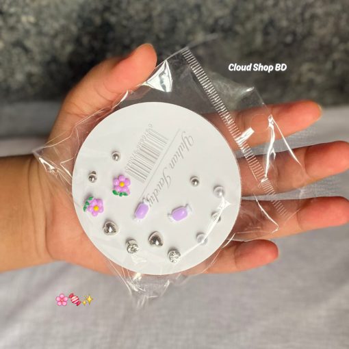 Fashionable & Cute 7 Pair Earrings Set