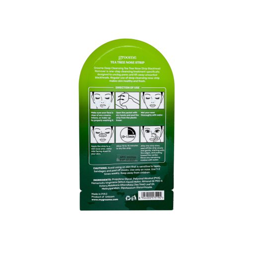 Groome Tea Tree Purifying & Deep Cleansing Nose Strips 6 pcs - Image 3