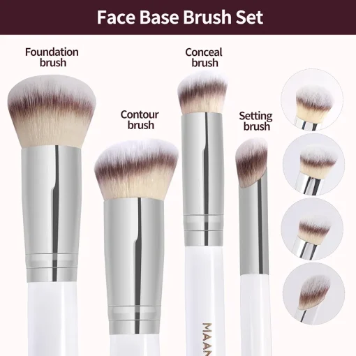 MAANGE Multifunctional 4 Pieces Facial Face Brush Set  - Image 3