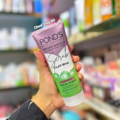 POND'S Bright Miracle Ultimate Pore Clear Clay-BHA Facial Scrub - 100ml