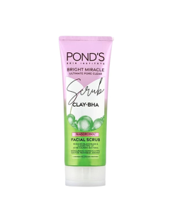 POND'S Bright Miracle Ultimate Pore Clear Clay-BHA Facial Scrub - 100ml