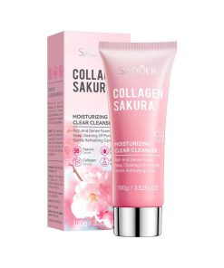 SADOER Collagen Sakura Moisturizing Clear Face Cleanser- 100g