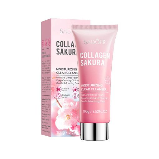 SADOER Collagen Sakura Moisturizing Clear Face Cleanser- 100g