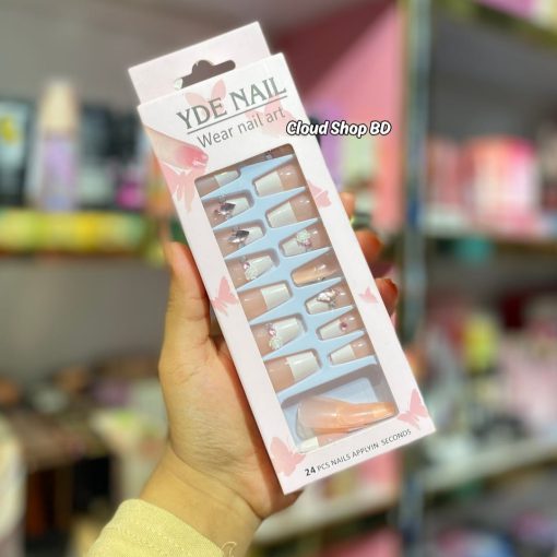 Premium Quality Stone Fake Nails Set - Image 10