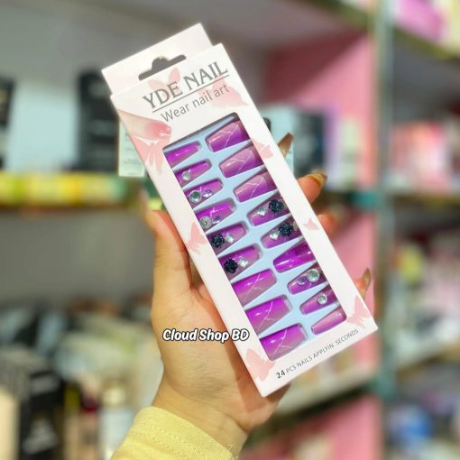 Premium Quality Stone Fake Nails Set - Image 3