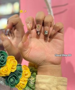 Premium Quality Stone Fake Nails Set