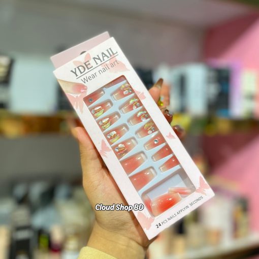 Premium Quality Stone Fake Nails Set - Image 4