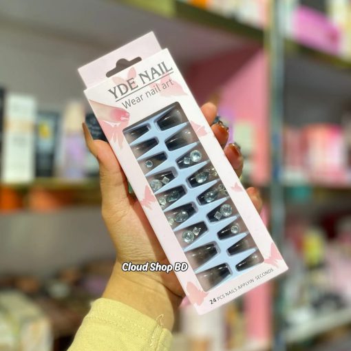 Premium Quality Stone Fake Nails Set - Image 6