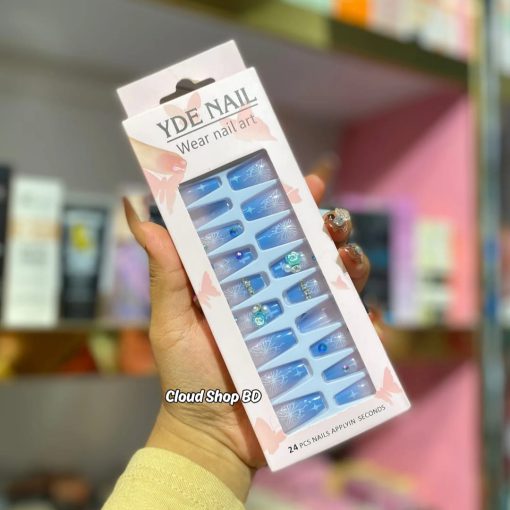 Premium Quality Stone Fake Nails Set - Image 8