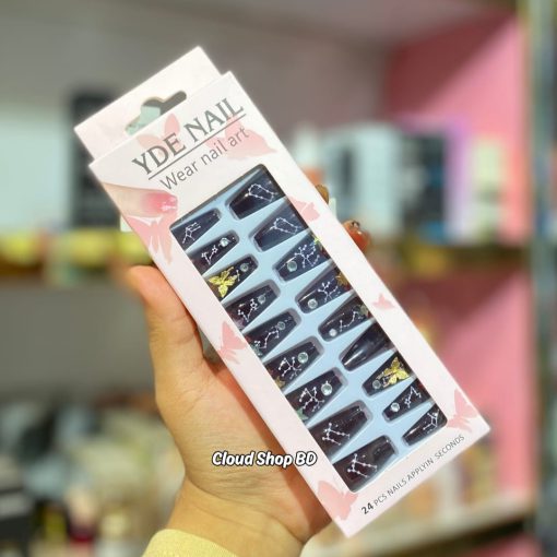 Premium Quality Stone Fake Nails Set - Image 9