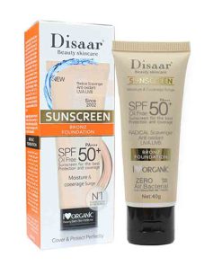 Disaar Oil Free Sunscreen Bronz Foundation SPF50+ PA+++ (40g)