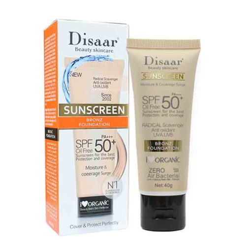 Disaar Oil Free Sunscreen Bronz Foundation SPF50+ PA+++ (40g)