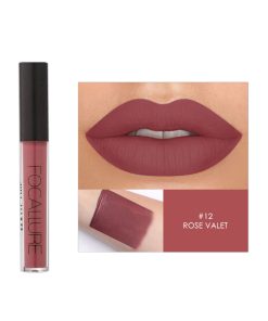 FOCALLURE Waterproof Matte Liquid Lipstick - #12 Rose Valet