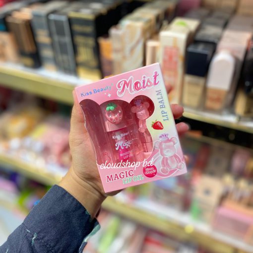 Kiss Beauty Moist Magic Lip Oil & Lip Balm Set