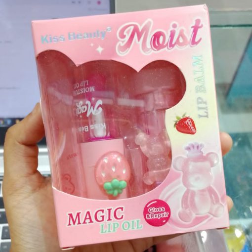 Kiss Beauty Moist Magic Lip Oil & Lip Balm Set