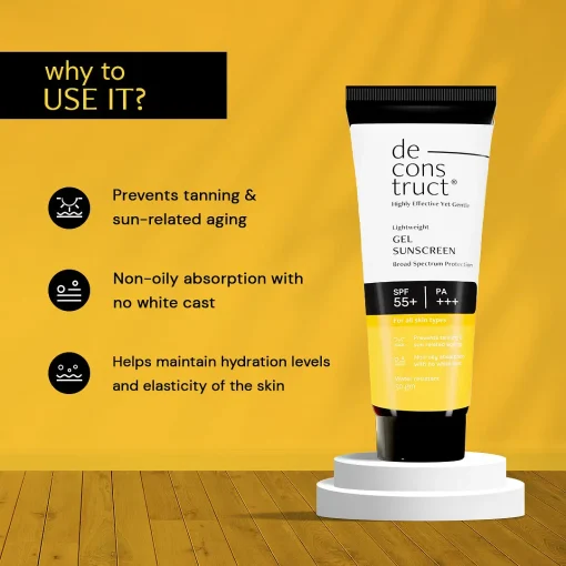 Deconstruct's Gel Sunscreen SPF 55+ & PA+++ 50gm - Image 3
