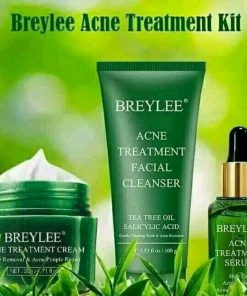 BREYLEE Acne Treatment Facial Cleanser Serum Cream (Combo 3pcs Set)
