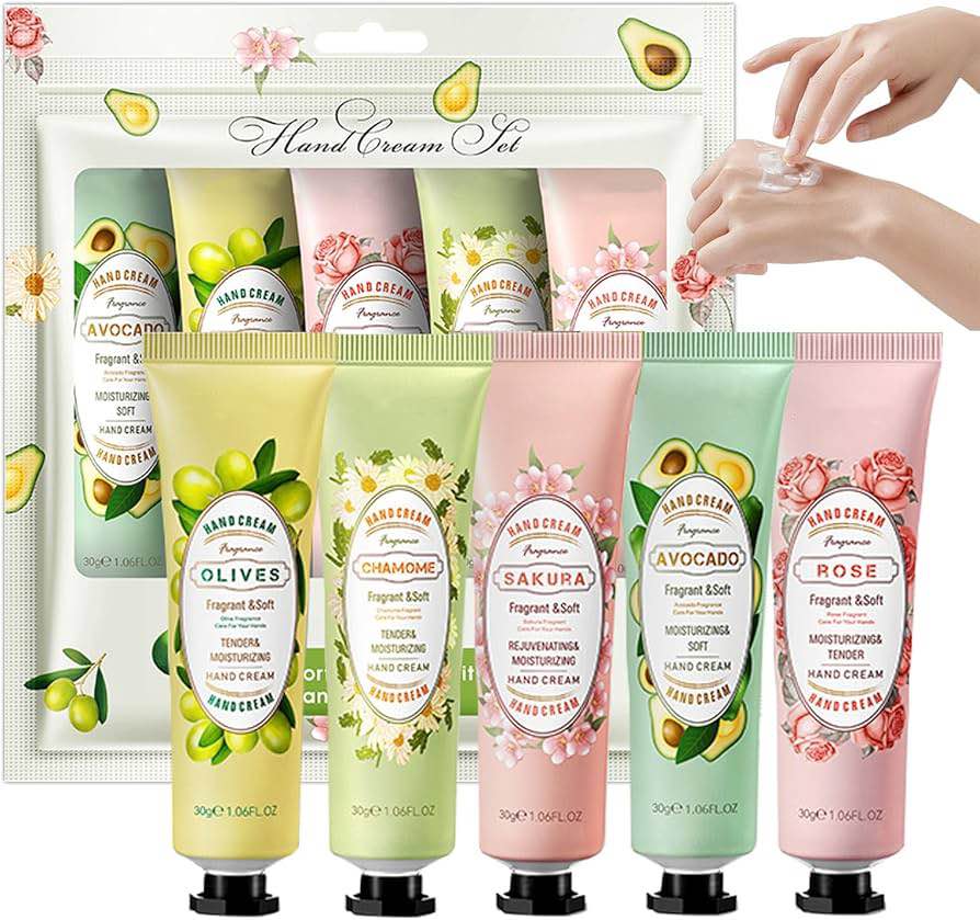 Sadoer Hand Cream Gift Set 5pack, Mini Hand Care Cream Travel Size for Men and Women - Image 2