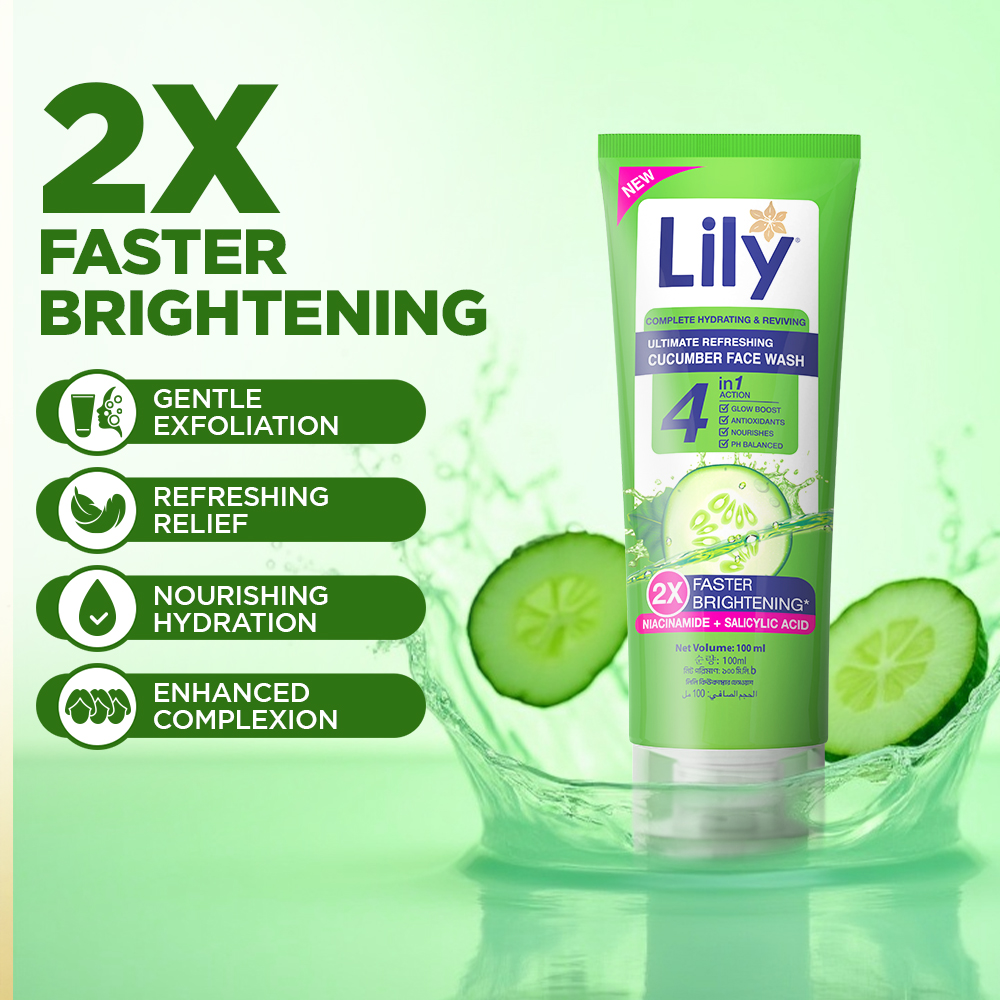 Lily Cucumber Facewash 100ml - Image 2