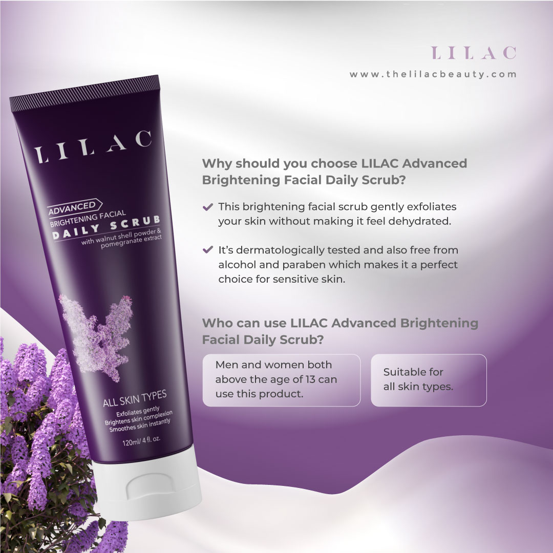 Lilac Advanced Brightening Daily Scrub-120ml - Image 2